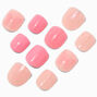 Claire&#39;s Club Pink Butterfly Glitter Press On Vegan Faux Nail Set - 10 Pack,