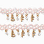 Best Friends Gold-tone Bubble Letter Pink Tattoo Choker Necklaces - 2 Pack,