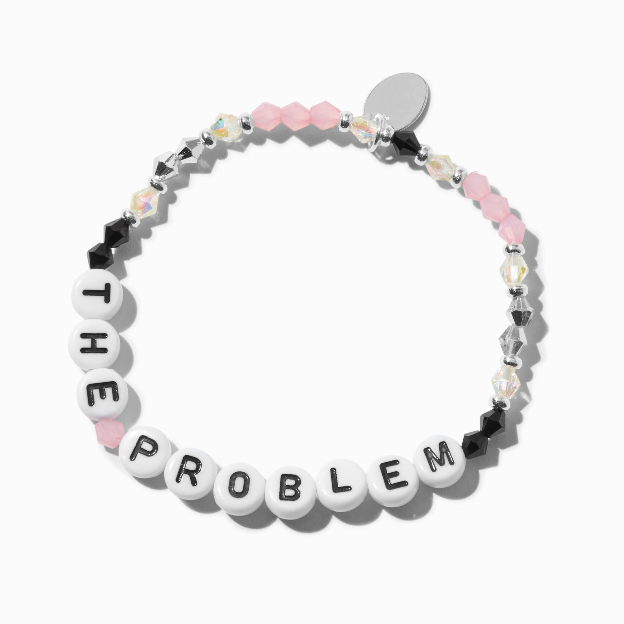 View Claires the Problem Beaded Stretch Bracelet Silver information