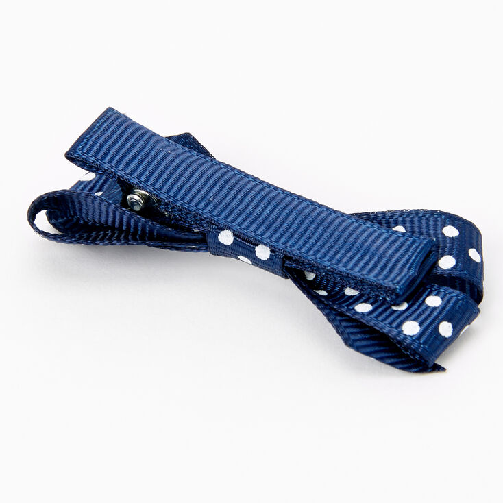 Claire&#39;s Club Polka Dot Ribbon Hair Bow Clips - 6 Pack,