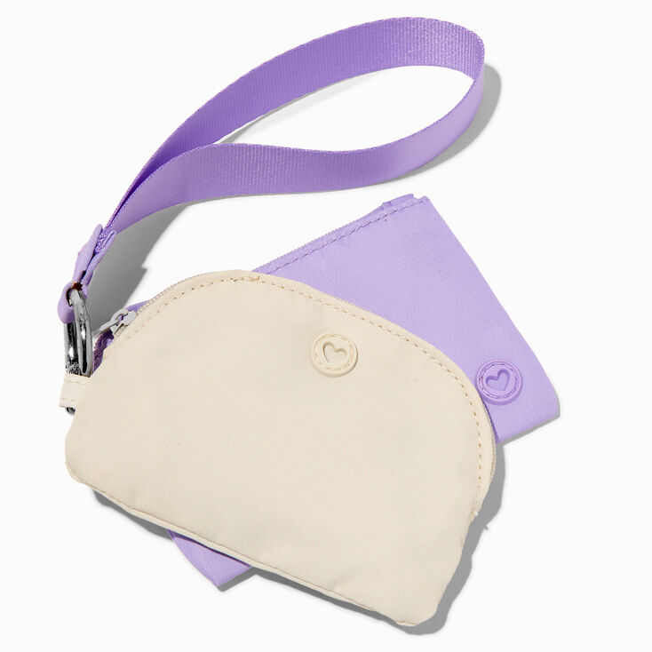 Lavender &amp; White Nylon Coin Purse Set - 2 Pack,