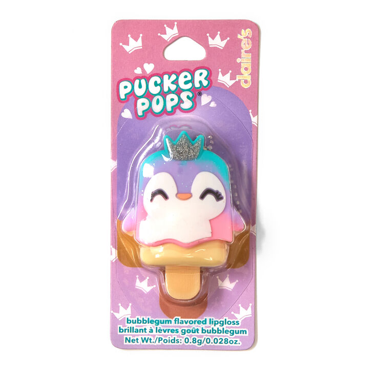 Gloss princesse pingouin Pucker Pops - Bubble gum,