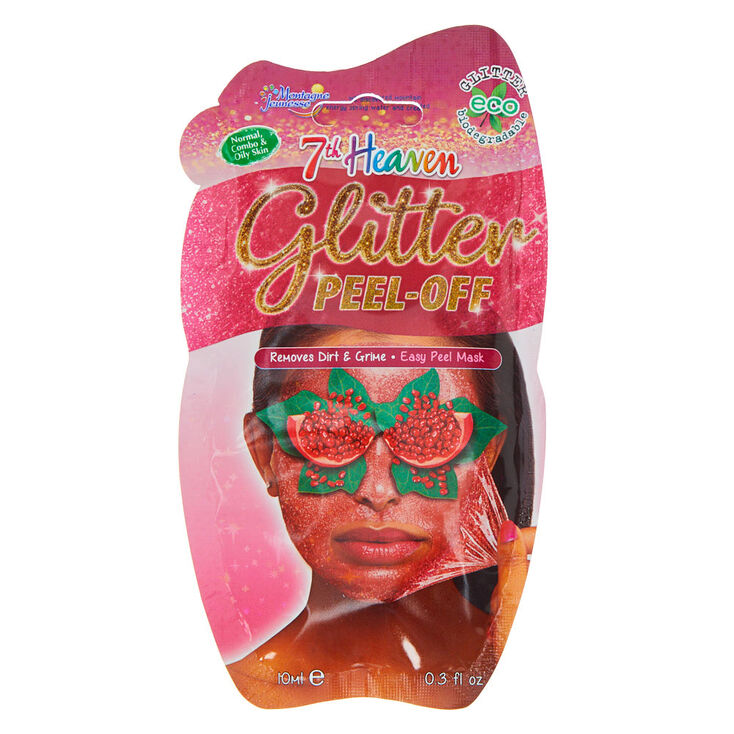 Pink glitter peel off mask