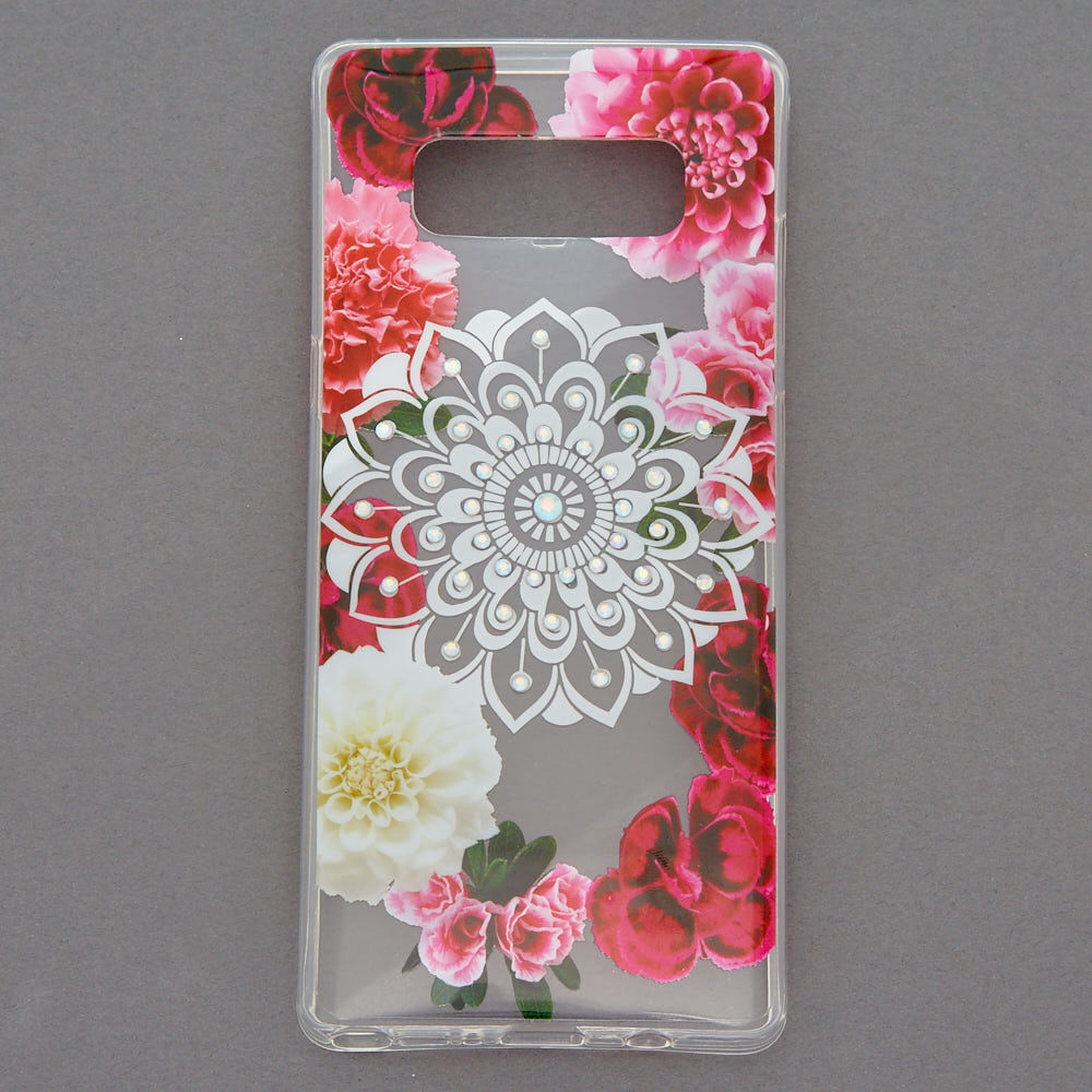 Floral Bling Mandala Phone Case - Fits Samsung Galaxy Note 8,
