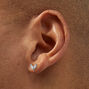 Clous d&rsquo;oreilles en zircon cubique couleur argent&eacute;e - Lot de 3,