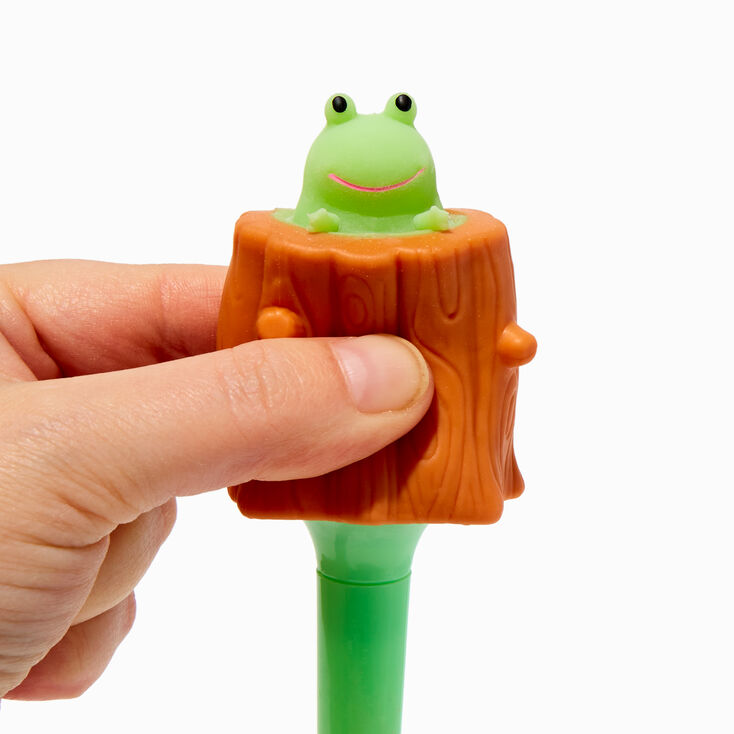 Frog in a Log Novelty Squeeze Pen,
