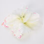 White &amp; Pink Glitter Flower Hair Clip,