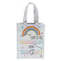 Life is All Rainbows and Unicorns Reusable Tote - Silver,