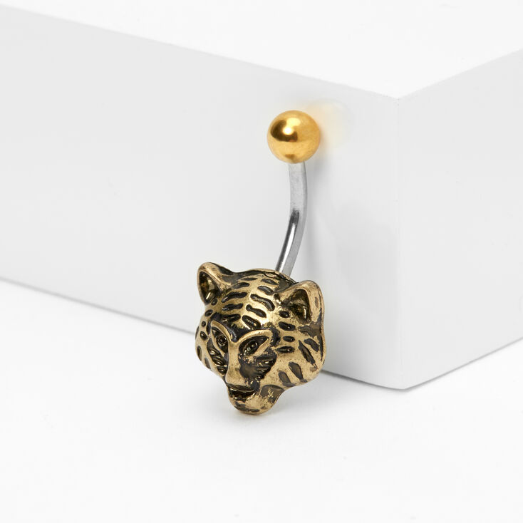 Claire's Piercing de nombril tigre 1,6 mm couleur dorée