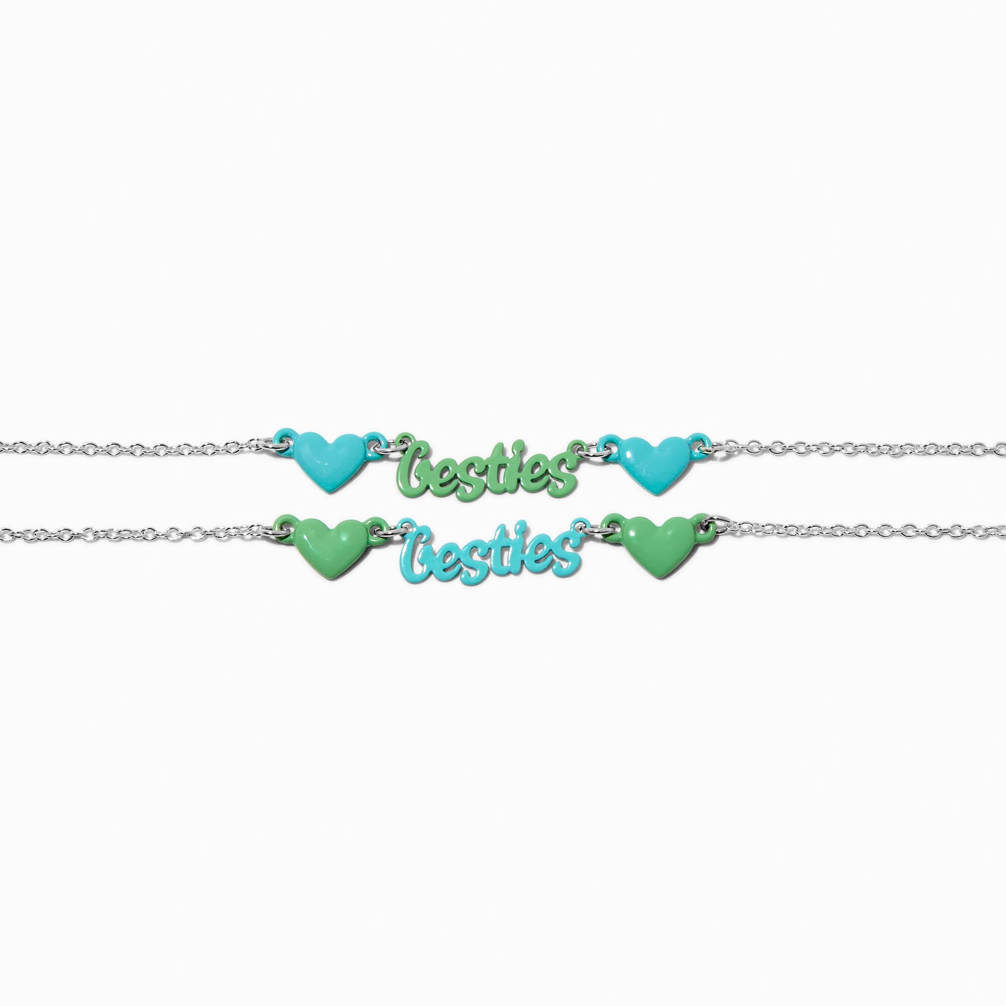 Best Friends Blue & Green Besties Chain Bracelets - 2 Pack,