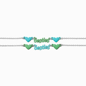 Best Friends Blue &amp; Green Besties Chain Bracelets - 2 Pack,