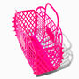 Claire&#39;s Club Pink Jelly Tote Bag,