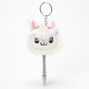 Stylo mini porte-cl&eacute;s lama - Blanc,
