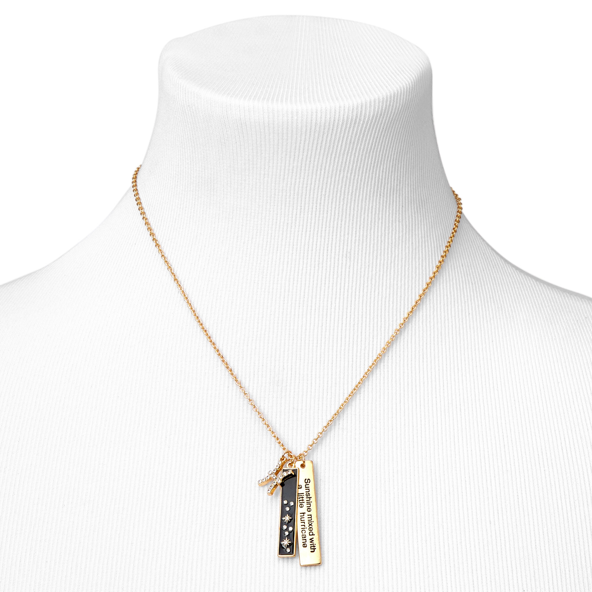 Gold Zodiac Symbol Pendant Charm Necklace,