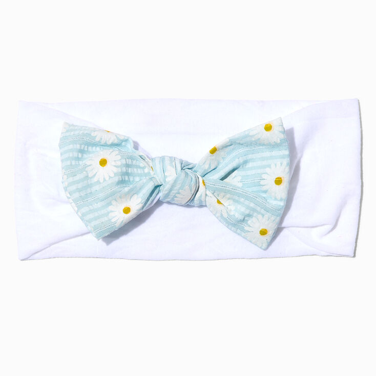 Claire&#39;s Club Nylon Daisy Bow Headwrap,