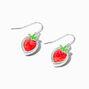 Red Strawberry Shaker 0.5&quot; Drop Earrings,