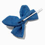 Denim Bow And Flower Hair Pins - 3 Pack,