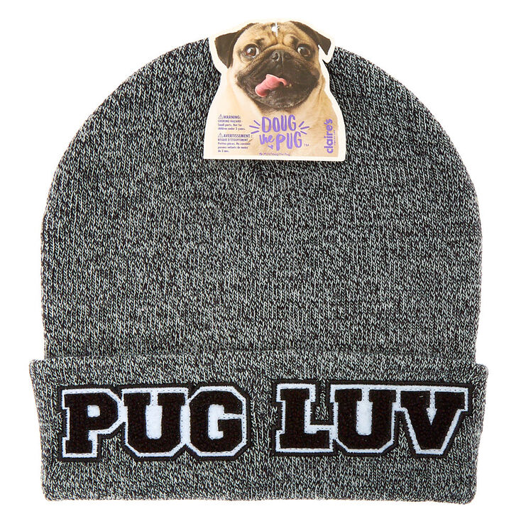 Doug The Pug™ Pug Luv Beanie - Gray,