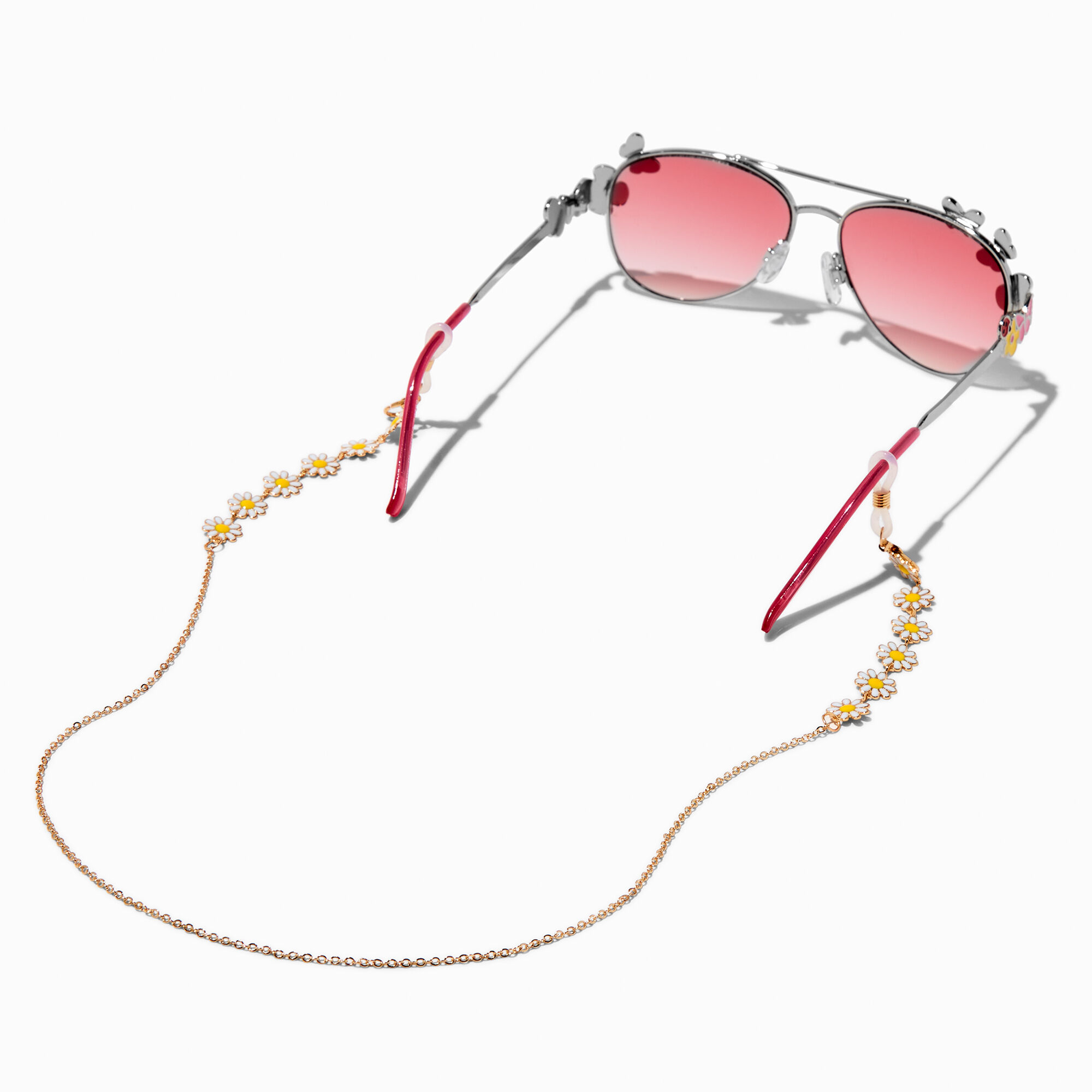 Claire s Club Daisy Gold tone Sunglasses Chain Claire s