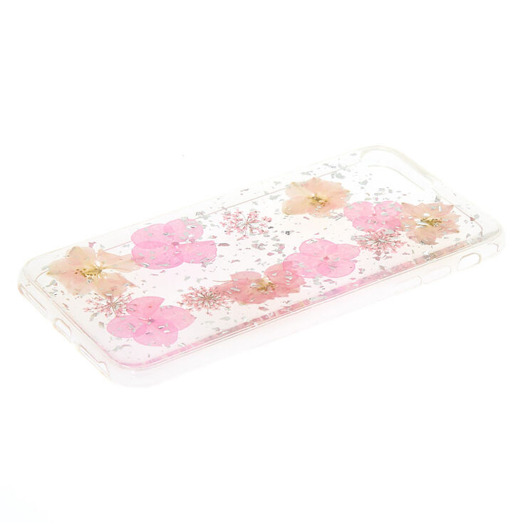 Pink Pressed Flower Phone Case - Fits iPhone 6/7/8 Plus,