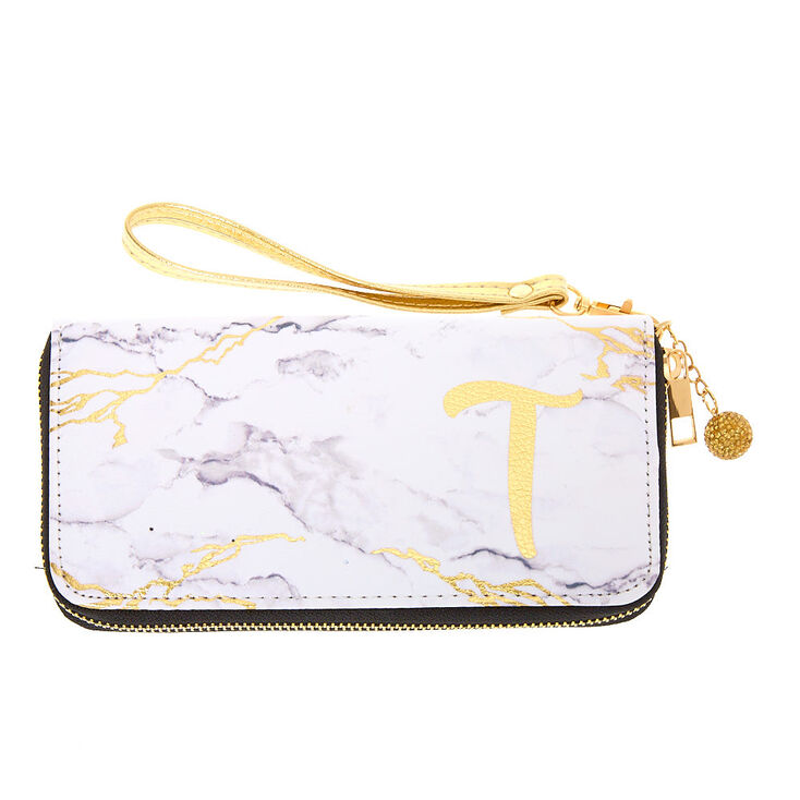 Claire's Pochette poignet couleur marbré à initiale - T