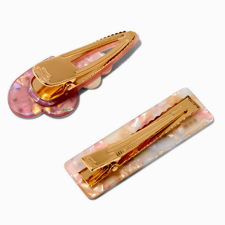 T H E M E x Claire&#39;s Love Heart Hair Clips - 2 Pack,