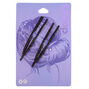 Rhinestone Open Bobby Pins - Black, 2 Pack,