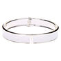 Silver Hinge Cuff Bracelet - White,