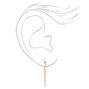 18k Gold Plated One Pearl Chain Stud Earring,