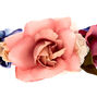 Couronne de fleurs avec grandes roses,