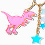 Neon T-Rex Dinosaur Best Friends Keychains - 2 Pack,
