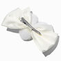 Barrette &agrave; n&oelig;ud lapin pompon blanc P&acirc;ques,