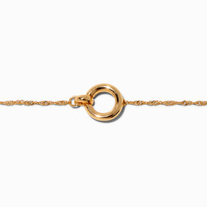 Gold-tone Twisted O-Ring Chain Bracelet,