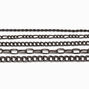 Hematite Woven Chain Bracelet Set - 5 Pack,