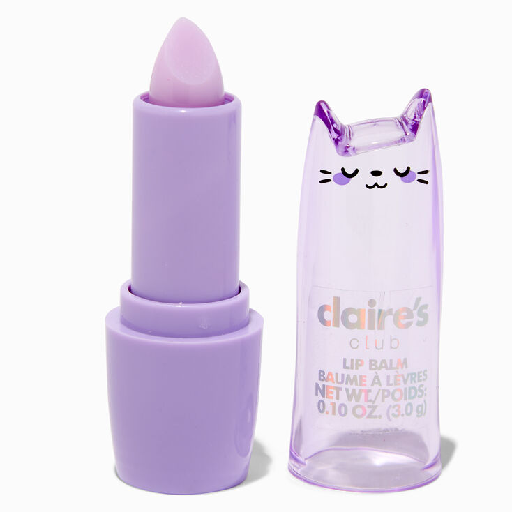 Claire&#39;s Club Purple Cat Flavored Lip Balm,