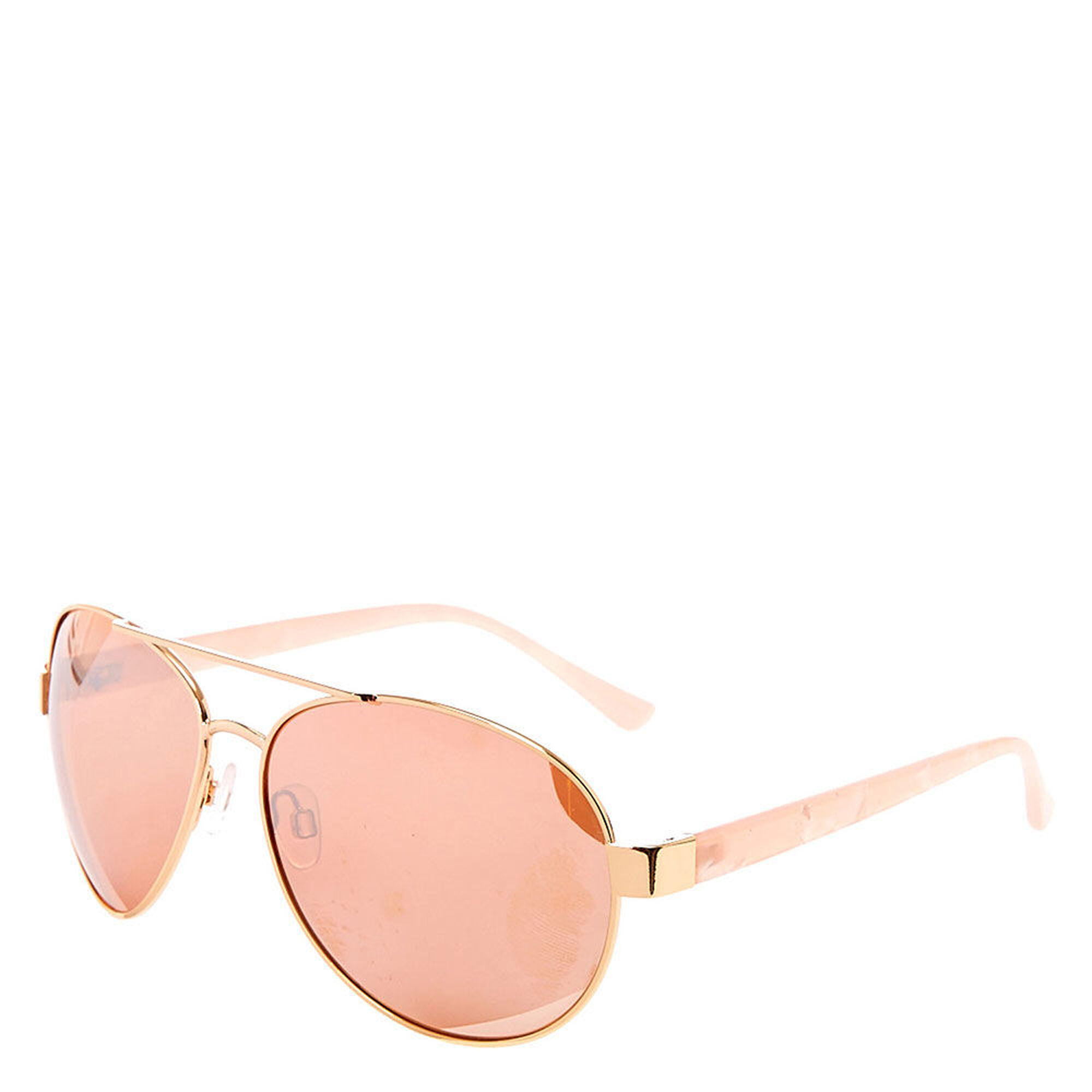 View Claires Rose Gold Marble Sunglasses Pink information