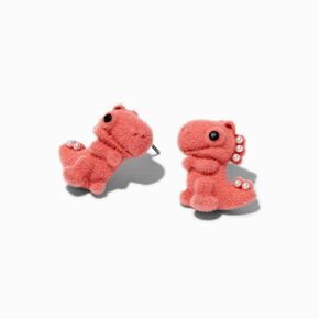 Fuzzy Dinosaur Stud Earrings,