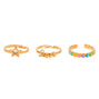 Gold Love Rings - 3 Pack,