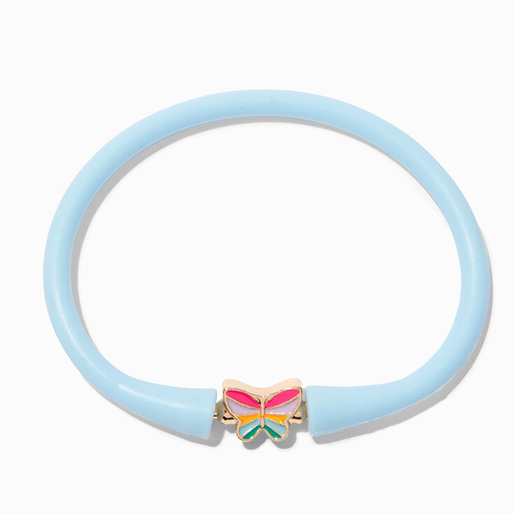 Pastel Blue Butterfly Silicone Bracelet,