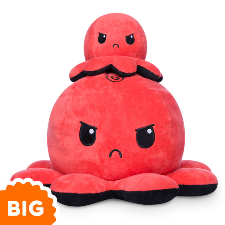 TeeTurtle&trade; 8&#39;&#39; Reversible Plushies Fire &amp; Rage Octopus,