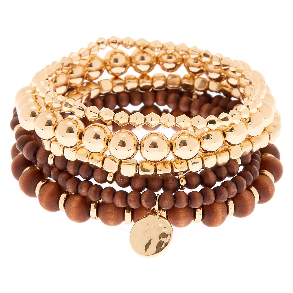 Wooden shop stretch bracelets