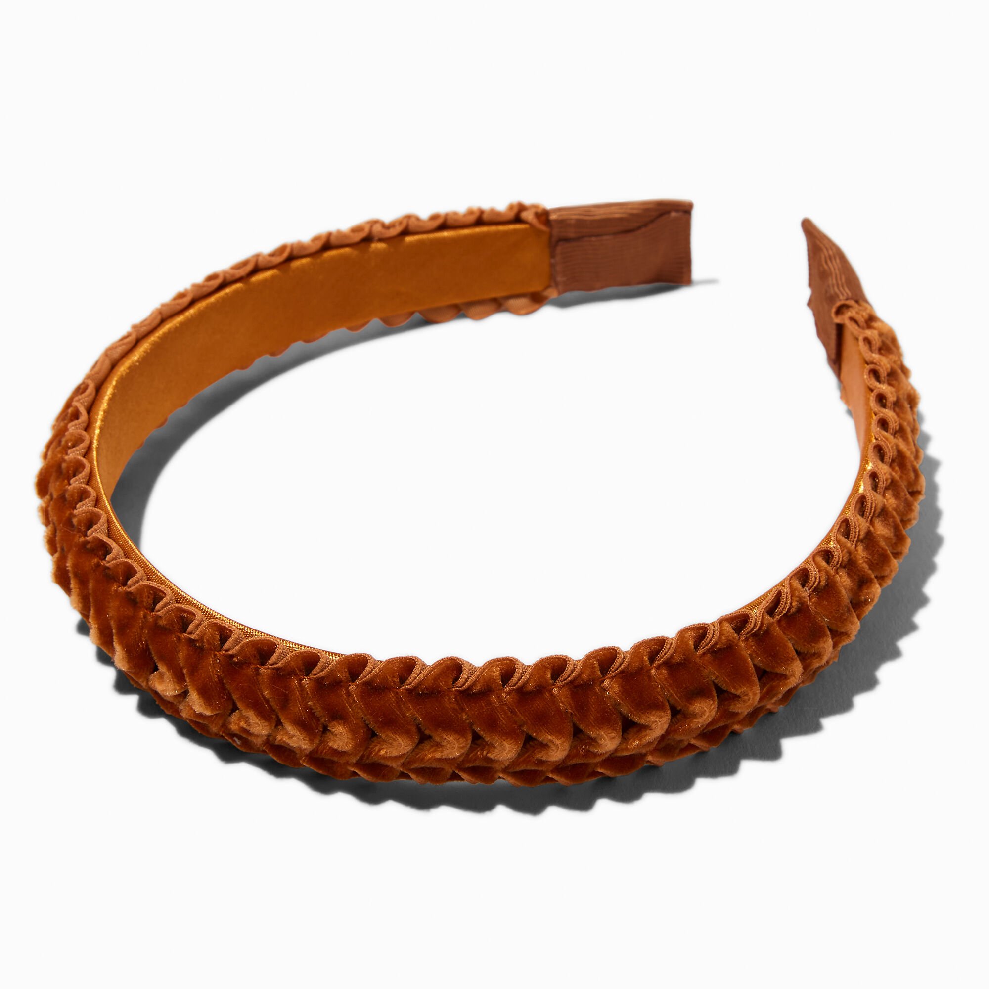 Amber Velvet Braided Headband,