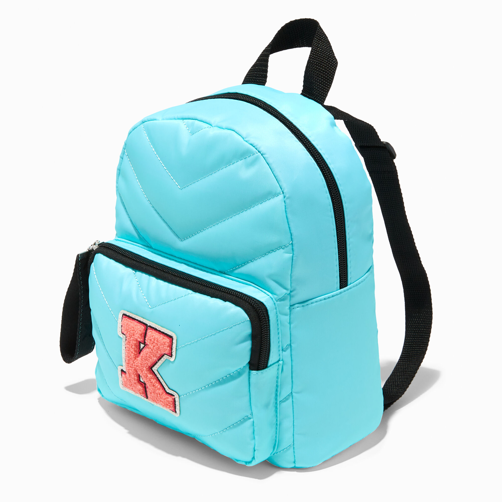Blue Chevron Varsity Initial Mini Backpack K Claire s US