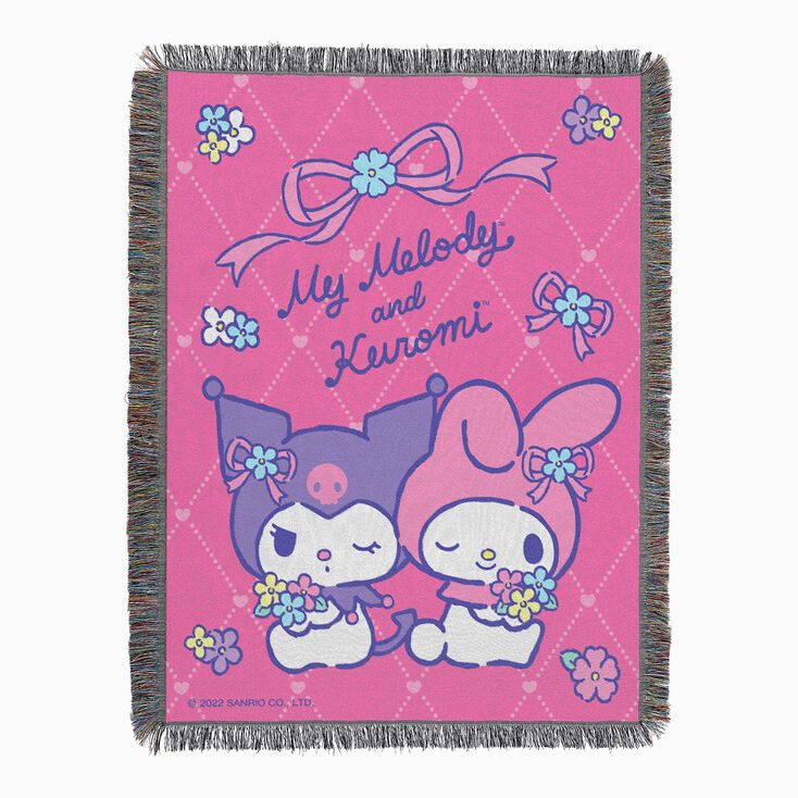 Sanrio&reg; Kuromi&trade; &amp; My Melody&trade; Opposites Attract Woven Tapestry Throw &#40;ds&#41;,