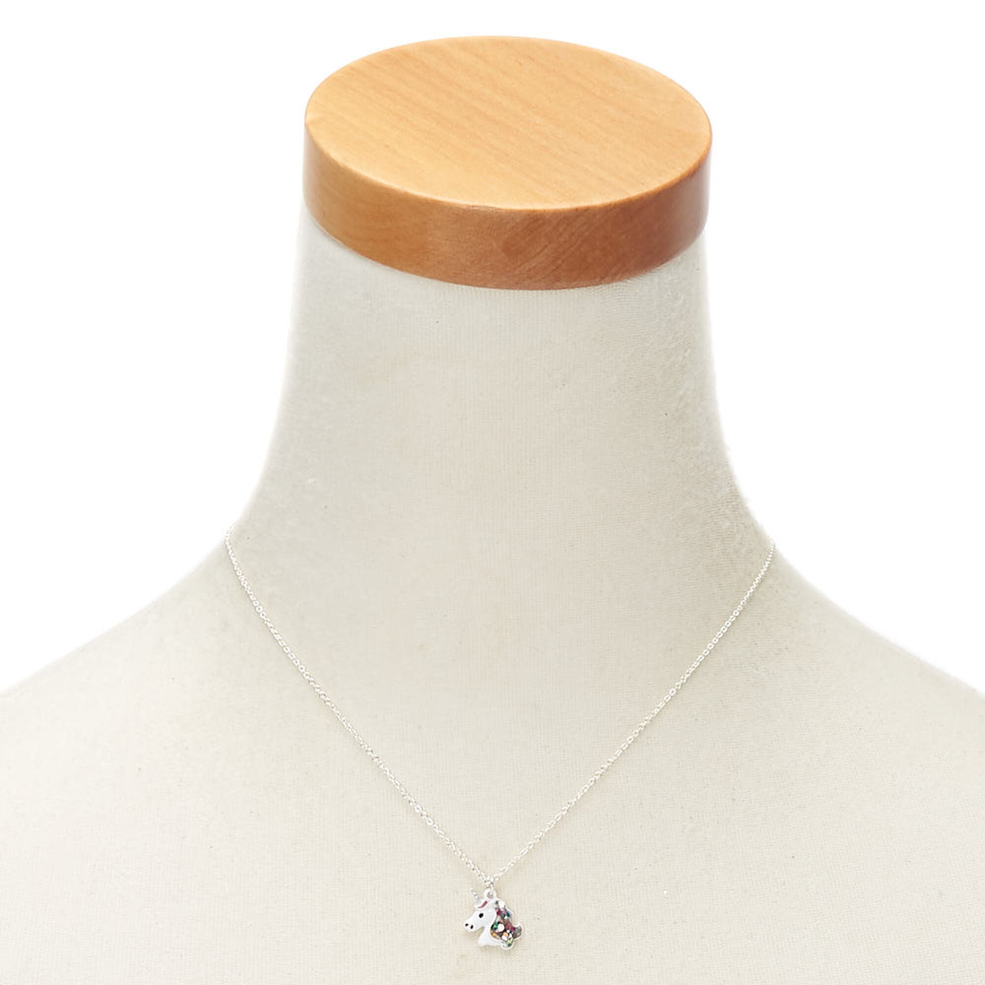 Miss Glitter The Unicorn Pendant Necklace Claire S