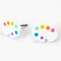 Rainbow Painter Palette Stud Earrings,