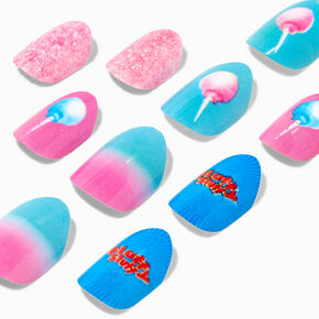 Charms&reg; Fluffy Stuff&reg; Claire&#39;s Exclusive Almond Vegan Press On Faux Nail Set - 10 Pack,