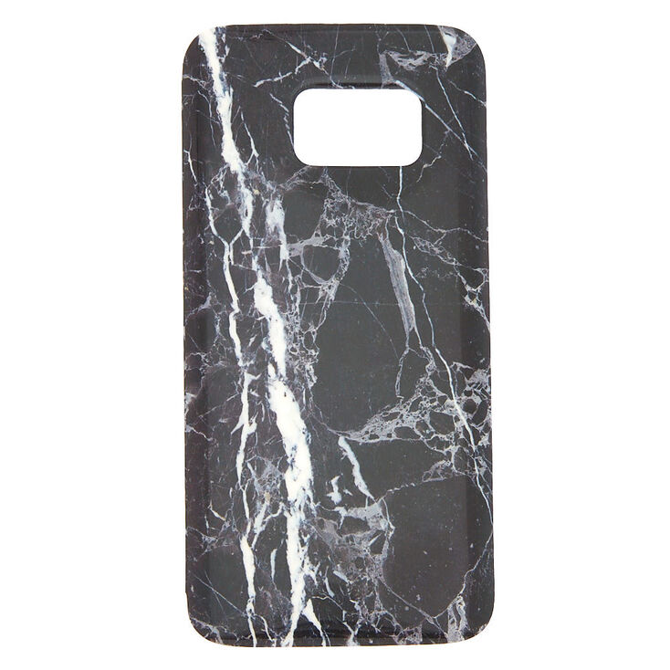 Coque de portable noire effet marbr&eacute; - Compatible avec Samsung Galaxy&nbsp;S7,