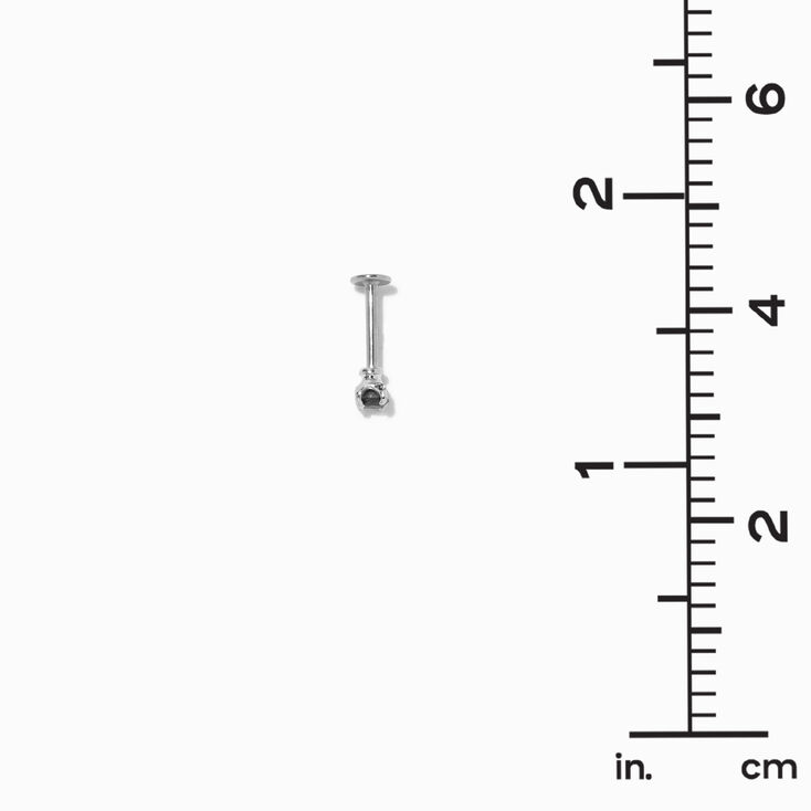 Stainless Steel Cubic Zirconia Changeable Flat Back 16G Tragus Earrings - 5 Pack,