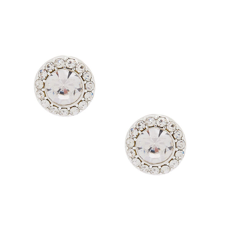 Claire's Clous d'oreille avec strass couleur argenté